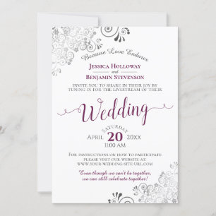 Elegant chassis op White Wedding Livestream Kaart
