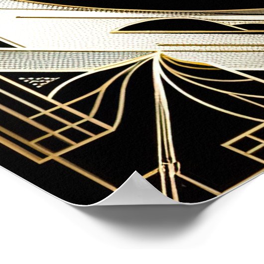 Élégant chat Art déco amoureux (Coin)