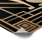 Élégant chat Art déco amoureux (Coin)