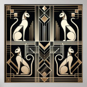 Élégant chat Art déco amoureux (Devant)