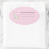 Élégant chat avec autocollant papillon (Sac)