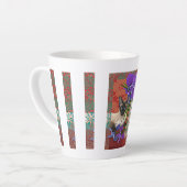 Élégant chat siamois avec Mug floral d'Iris (Angle gauche)
