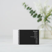 Elegant Checker Profile Card Visitekaartje (Staand voorkant)
