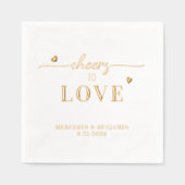 Élégant Cheers À Aimer Personnalisé Coeurs Or Mari (Recto)