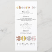 Elégant Cheers to 2024 Silver New Years Menu (Devant)