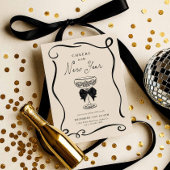 Elegant Cheers to the New Year Invitation