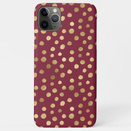 Elegant Cheetah Gold Burgundy Metallic iPhone 11 Pro Max Hoesje
