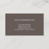 Élégant Chef argenterie blanc Carte de visite bist (Dos)