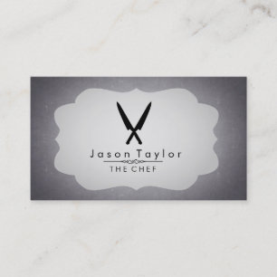 Elegant Chef Catering Retro Knife Chalkboard Visitekaartje