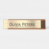 Élégant chef de la direction Bureau Nom Plaque (Devant)