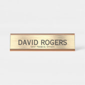 Élégant chef des finances Bureau Nom Plaque (Devant)