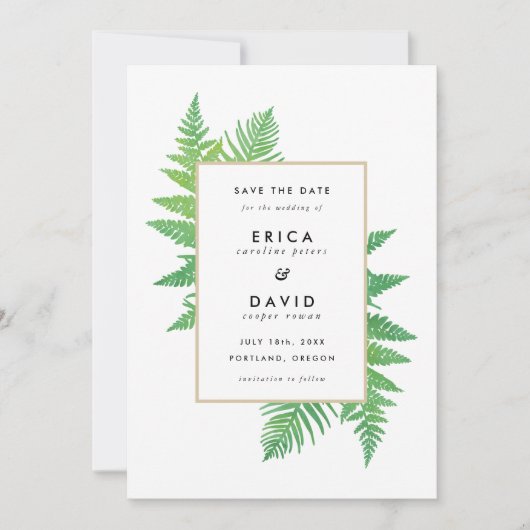 Elegant chemicaliën Sla de datumkaarten op Save The Date (Voorkant)