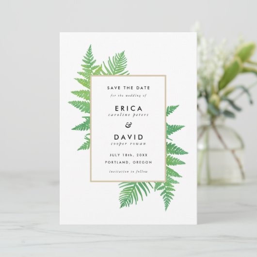 Elegant chemicaliën Sla de datumkaarten op Save The Date (Staand voorkant)
