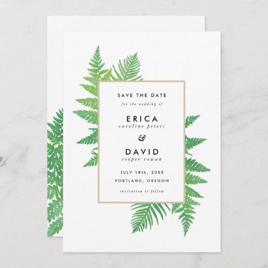 Elegant chemicaliën Sla de datumkaarten op Save The Date (Voorkant / Achterkant)