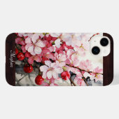 Elegant Cherry Blossom Bloemen Waterverf Custom Case-Mate iPhone Case (Achterkant (horizontaal))
