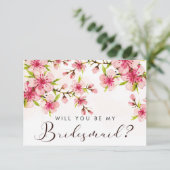 Elegant Cherry Blossom Bridesmaid Voorstel (Staand voorkant)