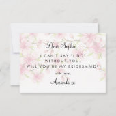 Elegant Cherry Blossom Bridesmaid Voorstel (Achterkant)