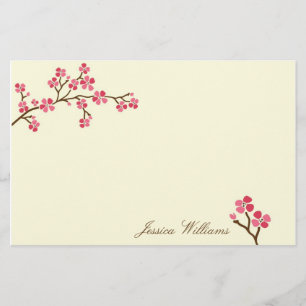 Elegant Cherry Blossom Briefpapier