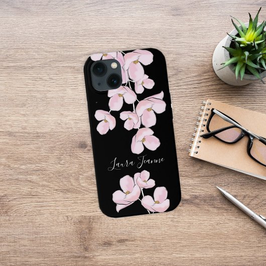 Elegant Cherry Blossom Floral Modern Chic Case-Mate iPhone Case