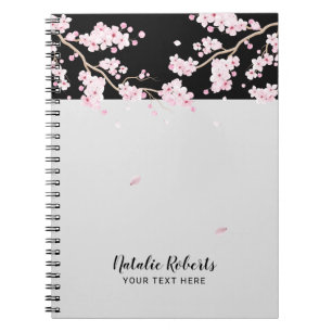Elegant Cherry Blossom Floral notebook Notitieboek