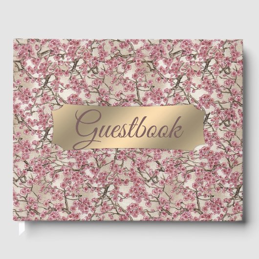 Elegant Cherry Blossom Gastenboek (Voorkant)