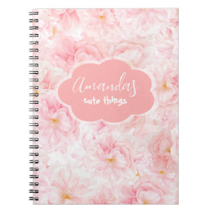 Elegant Cherry Blossom Patroonontwerp Notitieboek
