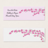 Elegant Cherry Blossom Save the Date Mini Visitekaartjes (Voorkant /achterkant)