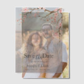 Elegant Cherry Blossom Save the Date Vellum Uitnodigingen (Offset (Koppel))