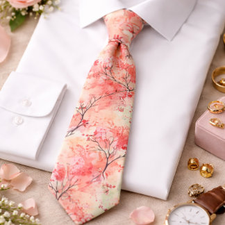 Elegant Cherry Blossom Stropdas