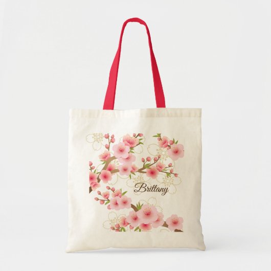 Elegant Cherry Blossom Tote Bag (Voorkant)