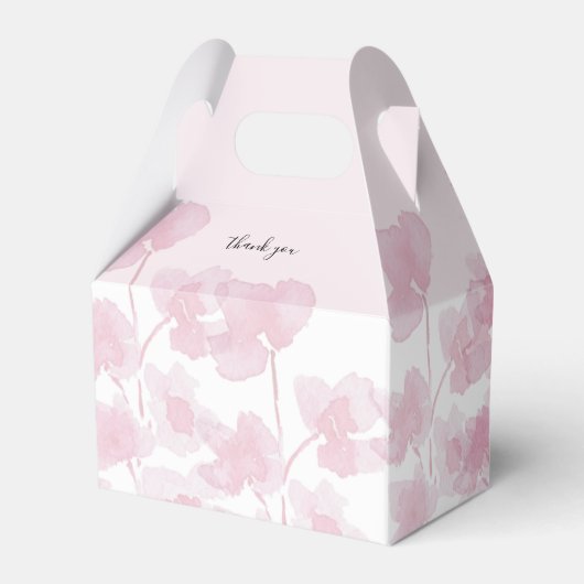 Elegant Cherry Blossom Waterverf Handgeschilderd Bedankdoosjes (Achterkant)