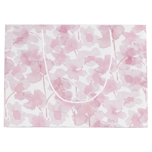 Elegant Cherry Blossom Waterverf Handgeschilderd Groot Cadeauzakje (Voorkant)