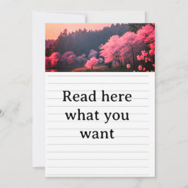 Elegant Cherry Blossom Wedding Invitation - Romant Kaart