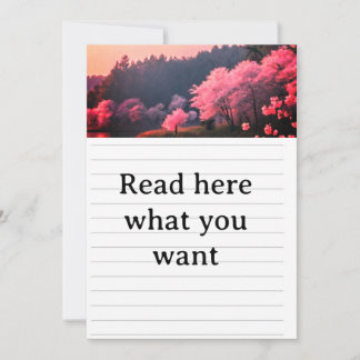 Elegant Cherry Blossom Wedding Invitation - Romant Kaart