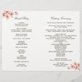 Elegant Cherry Blossom Wedding Programs (Achterkant)