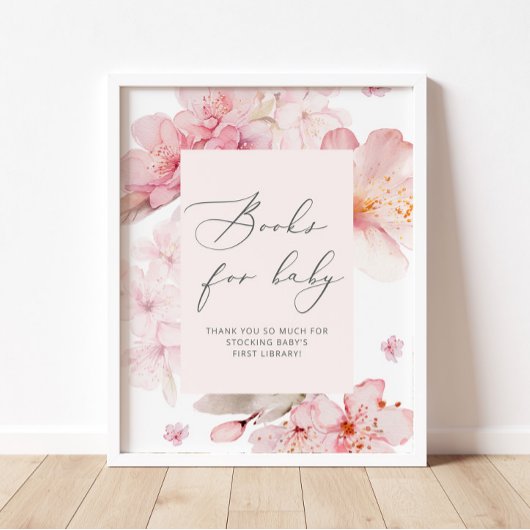 Elegant Cherry fleurom Livres pour bébé Poster