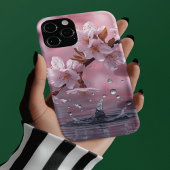 Elegant Cherry  Water Reflection Invitation iPhone Hoesje