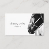 Elégant Cheval Côté Carte de visite blanc (Devant)