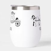 Élégant cheval tiré Mariage Wagon Monogramme (Droite)