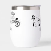 Élégant cheval tiré Mariage Wagon Monogramme (Gauche)
