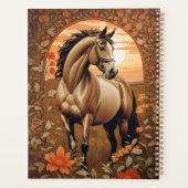 Élégant Cheval Vintage Par Coucher De Soleil (Dos)