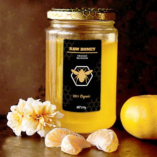 Élégant chevalet Étiquette de miel Vintage