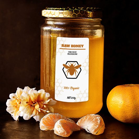 Élégant chevalet Étiquette de miel Vintage