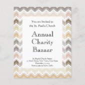 Elegant Chevron Designer's Earth Tone Pattern Flyer (Achterkant)