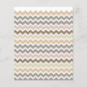 Elegant Chevron Designer's Earth Tone Pattern Flyer (Voorkant)