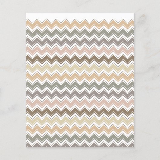 Elegant Chevron Designer's Earth Tone Pattern Flyer (Voorkant)