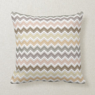 Elegant Chevron Designer's Earth Tone Pattern Kussen