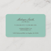 Elegant Chevron Modern Brown, Green and Beige Visitekaartje (Achterkant)