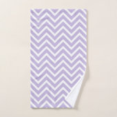 Elegant Chevron Pattern on Gray and White (Serviette à main)
