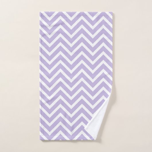 Elegant Chevron Pattern on Gray and White (Serviette à main)